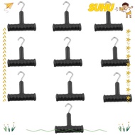 SUHU 10 Pcs Hook Fishing Baiting Rig Tool, Stainless Steel T Shape Handle Fishing Baiting Rig Tool, 