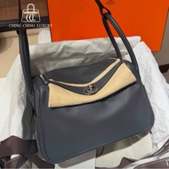 🌈Hermes🧡Lindy 26🧡石板灰內拼白色銀扣🌈全新有盒🌟Stamp W🌟Swift皮🧡lindy26🌟Lindy🌟愛馬仕🌟