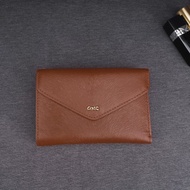 14卡1照馬鬃紋信封式牛皮中夾(棕色)