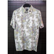 Fj golf shirt with light floral pattern, stretchy and absorbent