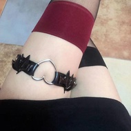 Sexy Thigh Chain & Garter Set, Adjustable Anti-Slip Lace Leg Bracelet for Women, Y2K Baddie Party Ac