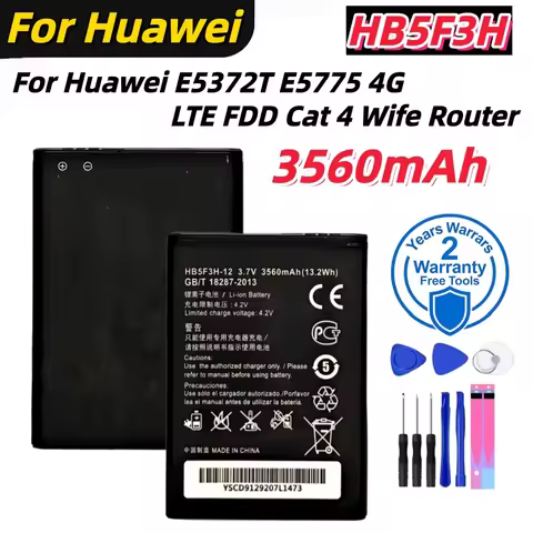 100%New High quality battery HB5F3H 3560mAh For Huawei E5372T E5775 4G LTE FDD Cat 4 Wife Router Rep