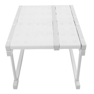 Expandable Cabinet Shelf Carbon Steel Stackable Closet Storage Shelving Rack Organizer Riser for Kit