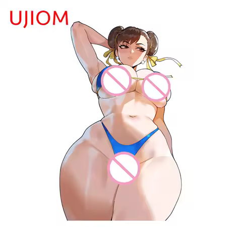 UJIOM Chunli Hentai Girl Big Chest Graphics Wall Sticker Amusing Waterproof Exquisite Edgy Decal Exq