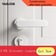 YQ55 Agu（YAGU）Arctic White Door Lock Indoor Bedroom Door Lock Door Lock Door Handle Timber Door Lock Nordic Style Room D