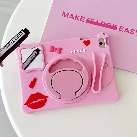 Silicone 360° Rotating bracket Tablet Case For Samsung galaxy S10 S9 S8 S7 A9 A11 Plus A8 S6Lite Mir