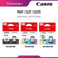 CANON PG-47 PG47 BLACK (15ML) / CL-57 CL57 (13ML) / CL-57S CL57S (8.7ML) COLOR INK CARTRIDGE