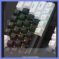 ☀ ZIFRIEND ZA646 Mechanical Keyboard 64 Keys White Backlit Blue Red Switch Gaming Keyboard