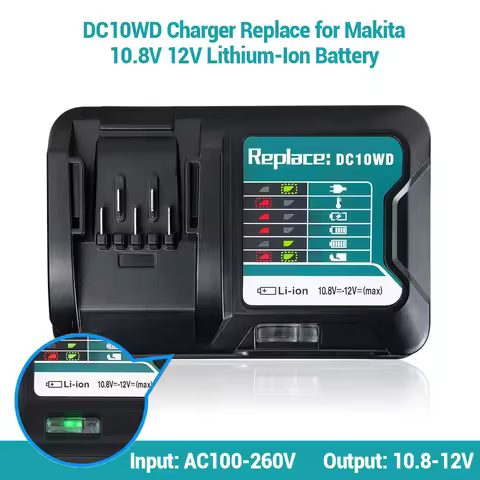 DC10WD BL1015 Battery Charger Replace for MAKITA 10.8V 12V BL1016 BL1021B BL1041B FD05 DT03 RJ03Z SH