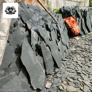 batu belah alami templek hitam cocok untuk dinding dan lantai