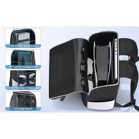 Top-For PS5/PS5 Slim/PS5 Pro Travel Backpack