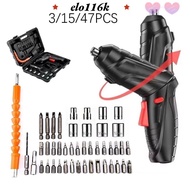 ELOK 3/15/47PCS 3.6v Electric Screwdriver Kit, Screw Removal Portable Power Tool Rechargeable Cordle