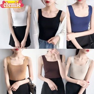 Chemisegrace L025 Knitted Tank Top Square Neck Shirt Soft And Stretchy Fashion For 6 Colors