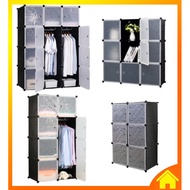 [OneHome] Cabinet Cube Storage Rack Plastic Wardrobe Almari Kiub Simpanan Baju Pakaian Barang Kabinet Budak Kanak Kanak