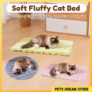 Cat Bed Soft Cat Mat Fluffy Cat Nest sleeping Plush fur cat warm mat Katil Kucing Lembut hangat rabb