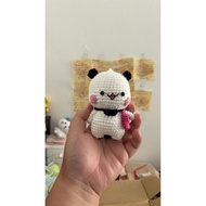Crochet Yi Er Bubu Bear 钩织一二布布 6cm X 7cm