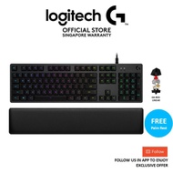 Logitech G512 RGB Mechanical Gaming Keyboard ,USB Passthrough(Choose Tactile/Linear/Clicky Switches) Bundle Wrist Rest