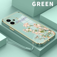 Soft Case Untuk IQOO Z9 5G Z9X 5G Z6 5G Z7i Z7x Neo U5x Bunga Begonia Sederhana Silikon TPU Pelapisa