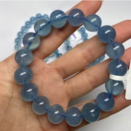 High quality natural Aquamarine bracelet, dark color Aquamarine bracelet, large size devil blue Aqua