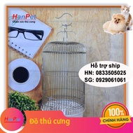 Hanpet - Lồng chim choè cao - Lồng chim bằng chất liệu inox không gỉ sét - Kích thước 32x60cm - tặng