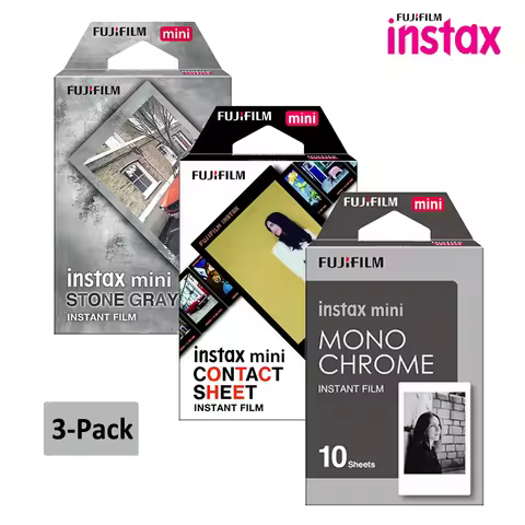 Fujifilm Instax Mini Film 10-30 Sheets Mono Chrome/ Stone Gray/ Contact Sheet For Fujifilm Instant M