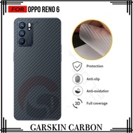 garskin carbon oppo reno 6 anti gores belakang handphone oppo