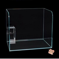 [Tank Only] Crystal Clear Glass Paludarium Tank Round Corner 30cm 40cm 50cm 60cm (Terrarium Aquarium