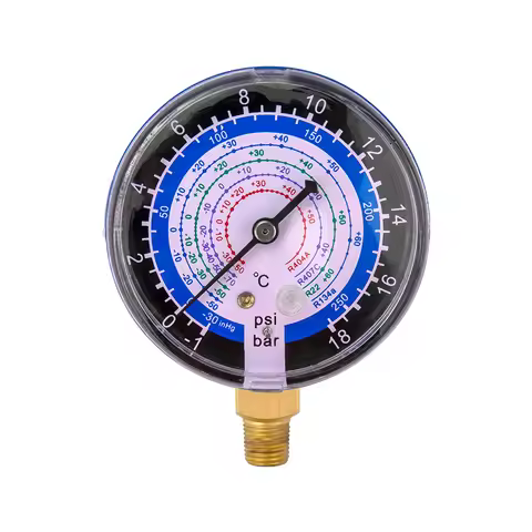 Low (Blue) Pressure Gauge for Air Conditioning REFRIGERANT R134a R22 R12 R404a 0-15KG/cm2,0-350PSI