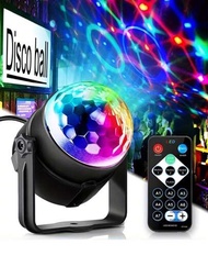 1 Pieza Lleve La Fiesta A La Vida Con Luces De Bola De Disco Rgb Activadas Por Sonido: 7 Modos De Control Remoto. Perfecto Para Fiestas De Baile En Habitaciones Del Hogar, Bares, Karaoke, Bodas Y ¡mucho Más!