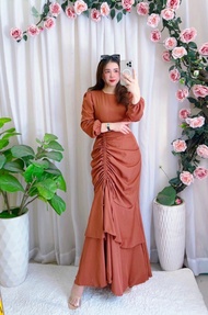 Dress Ruffle/Dress Murah/Dress Viral/Dress Vietnam/Dress Raya/One Set Skirt/Bl