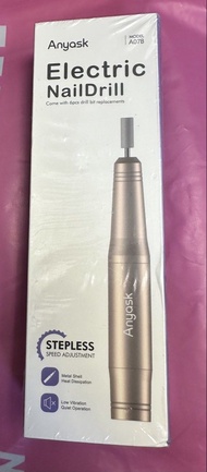 AIRSEE Studio 基本電動指甲鑽 USB 可攜式 美甲 E 銼刀 適用於專業初學者 美甲修腳 Dremel 套組 適用於沙龍和家庭使用 電動美甲打磨機 (金色) Basic Electric