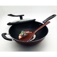 Aluminium non-stick wok with Cover (34 & 36cm)