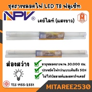 หลอดไฟ LED T8 ชุดรางฟลูเซท NPV (ไม่ใช้บัลลาสต์และสตาร์ทเตอร์) เดย์ไลท์