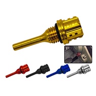 iriisy Motorcycle Oil Dipstick Yamaha Honda Modification CNC Aluminum Alloy Fashion Style Gold Hexag