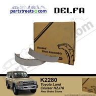 DELFA Rear Brake Shoe - Toyota Land Cruiser HZJ76 - K2280 (1 set)