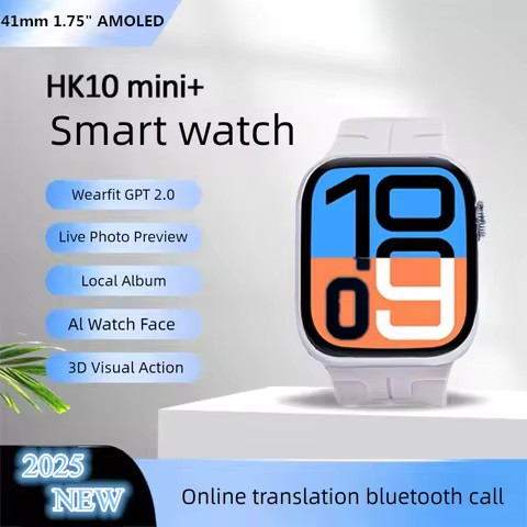 2025 New HK10 Mini Plus Smart Watch AI Album Navigation 2.0 BT Call Man Woman Music Gravity Sensing