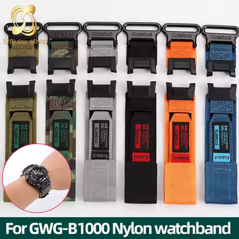 Modified GWG-B1000 Men's Nylon Watch Strap For Casio G-SHOCK Big Mud King Third Generation GWG-B1000