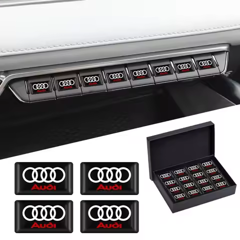 10Pcs 3D Car Styling Steering Wheel Sticker Accessories For Audi A3 8L 8V 8P A4 B5 B6 B7 B8 A5 A6 C5