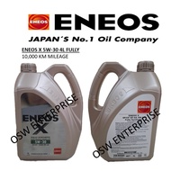 ENEOS X 5W30 4L FULLY 10,000KM MILEAGE (ENGINE OIL)