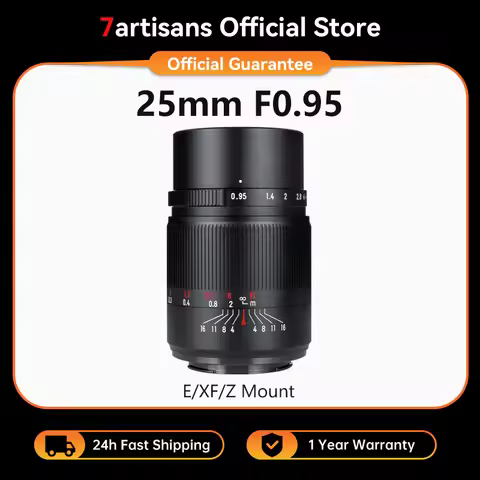 7artisans 25mm F0.95 APS-C Large Aperture Prime Lens For Sony E A6700 ZVE10 A6400 Nikon Z Z30 Z50 II