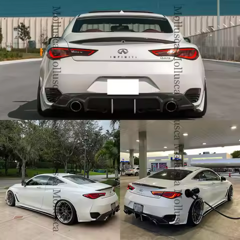 Rear Q60S Spoiler For Infiniti Q60 Q60S JP Style Carbon fiber Rear Spoiler Trunk wing 2013-2026