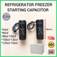 REFRIGERATOR FREEZER MOTOR STARTING CAPACITOR  64uf/80uf/88uf-108uf/108uf-130uf/130uf-150uf for 50/6