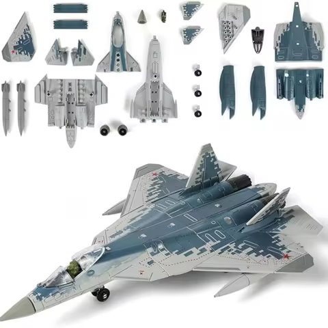 Plastic SU-57S Military Aircraft Model 1/72 Russian Fifth Generation Stealth Fighter Building Airpla
