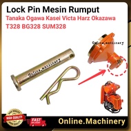 Mesin rumput clutch housing lock pin with clip BG328 sum328 pro338 super cutter stihl okazawa tanaka tanika ogawa Apache