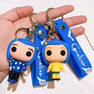 Creative Cartoon Movie Film Action Coraline Figure Doll Model Cute Doll PVC Keyring Ornament Key Cha