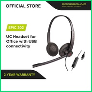 ◱ ◄ ➳ ADDASOUND Epic 302 Usb-A Binaural With Outstanding Noise Canceling Headset