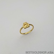 22k / 916 Gold Heart Perfume Ring