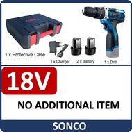 SONCO Cordless Impact Drill Screwdriver Hammer Drill 3 Mode 12v 18v 24v 36v 2 Speed With LED Light Work Multifunctional Electric Impact Cordless Drill High-power Lithium Bat-tery Wire-less Rechargeable Hand Drills Home DIY Electric Power Tools