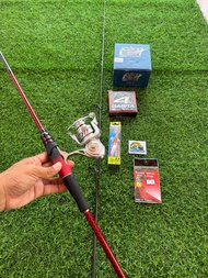 ชุดพร้อมตกปลาหมึก ตีชายฝั่ง ตกปลาทะเล คันViolet สปิ้น 8 ฟุต เวท 8-15lb +รอกMK 2500 รอกGA2000