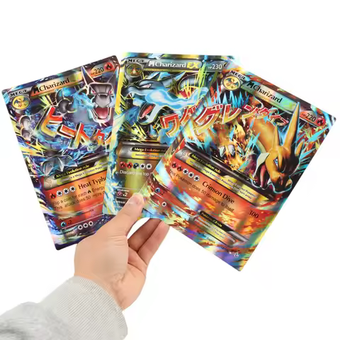 30Pcs Oversized Pokemon Cards Jumbo Letters Cards MEGA Vmax Vstar GX Arceus Pikachu Charizard Super 